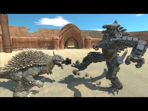MECHAGODZILLA 2021 VS ANGUIRUS - Animal Revolt Battle Simulator
