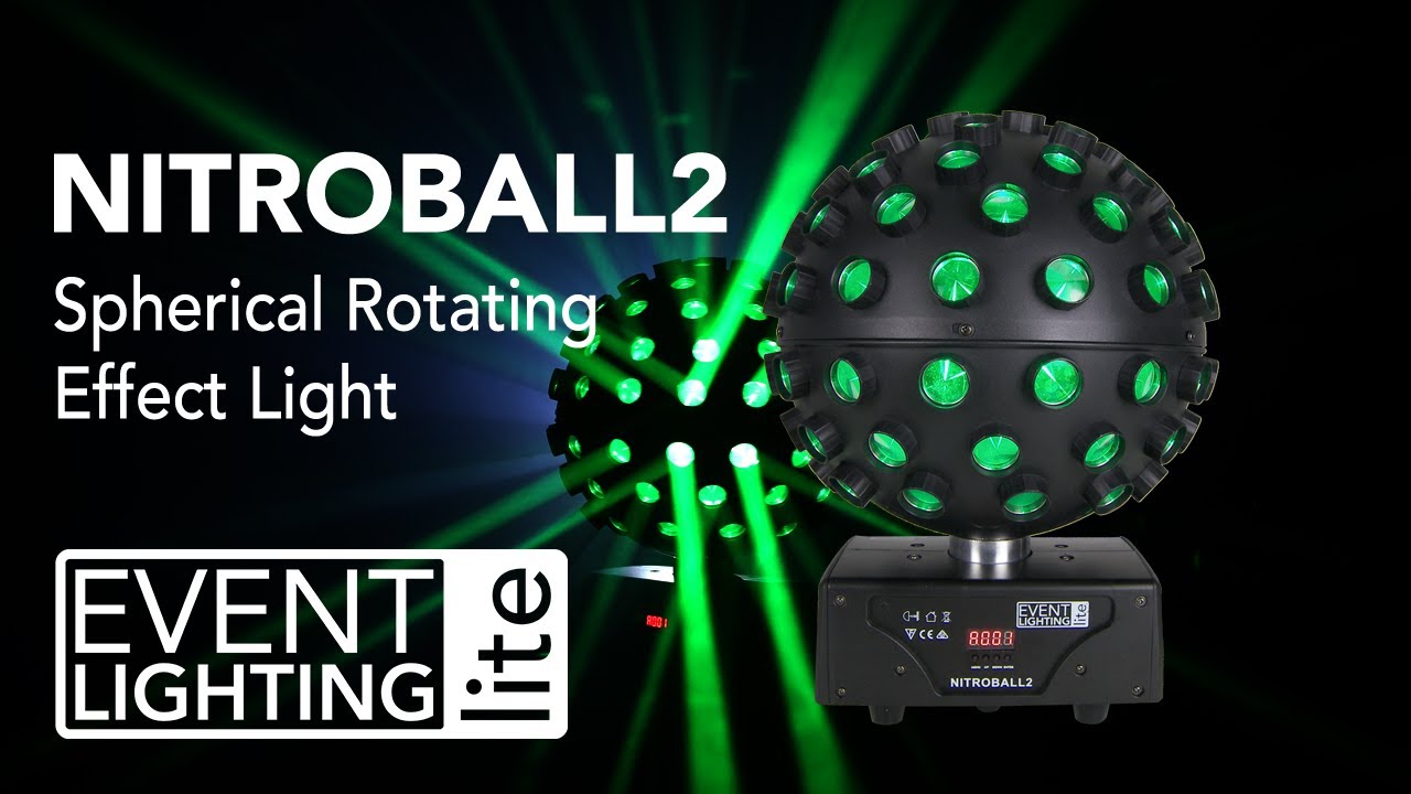 Event Lighting NITROBALL2 Spherical rotating effect light, 5 x 15W RGBWAUV LED