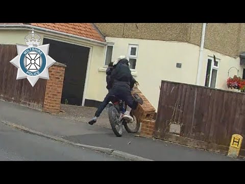 Biker crashes during police chase through Melksham