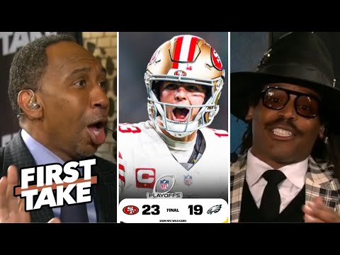 FIRST TAKE | "I'm WRONG about Brock Purdy" - Cam Newton reacts to 49ers beat defending champs Eagles