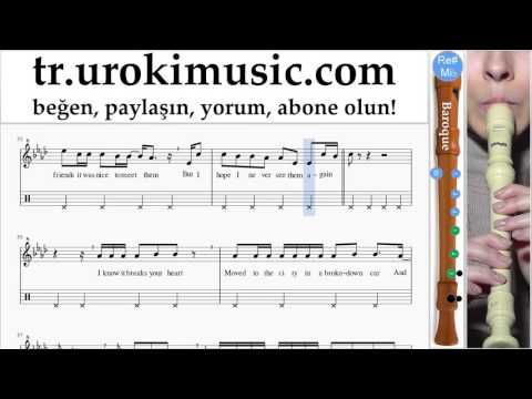 Blok flüt dersleri (B.) The Chainsmokers ft. Halsey - Closer Bölüm#2 um-723