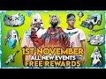 FREE FIRE 1ST NOVEMBER NEW EVENTS NOVEMBER BOOYAH PASS BR RANK S48 FREE REWARDS NEW EVENTS