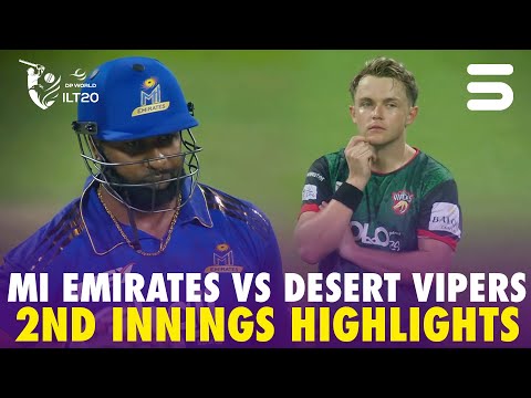 2nd Innings Highlights | MI Emirates vs Desert Vipers | Match 9 | DP World ILT20 | M3Y1U