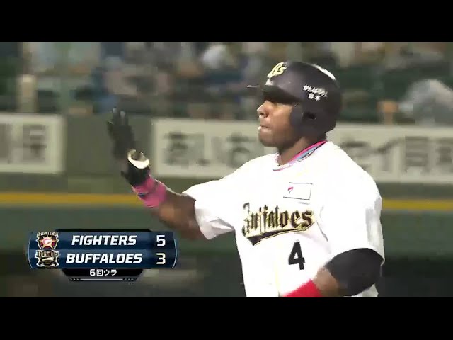 【6回裏】バファローズ・ヘルマン 逆方向へソロホームラン!! 2014/9/5Bs-F