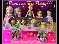 Disney Princess Tea Party Princess Q Tea Set UNBOXING Figural KeyRings Princess Surprise Eggs