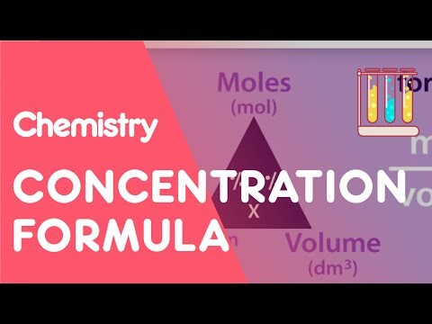 Concentration Formula & Calculations | Chemical Calculations | Chemistry | Fuse School