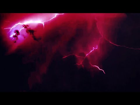 Red Lightning And Thunderstorm | Background Video Effects HD | For Video Editing