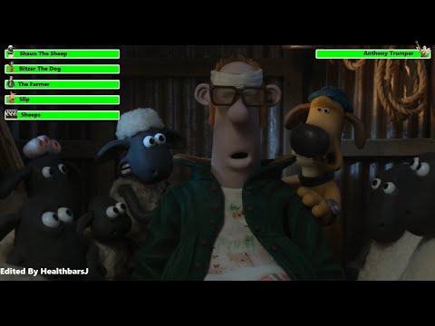 Shaun the Sheep Movie (2015) Final Battle with healthbars 1/2