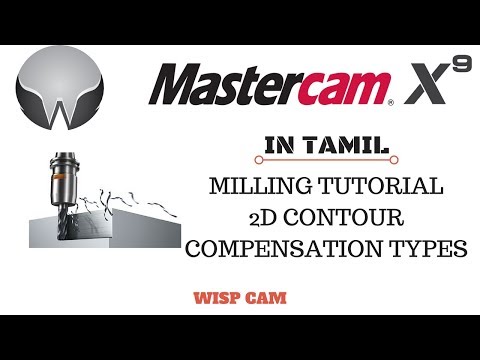 MASTERCAM MILLING TUTORIAL PART - 3 COMPENSATION TYPES