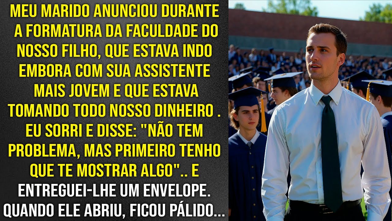 Meu marido anunciou na formatura do nosso filho que iria embora com sua assistente e levaria tudo