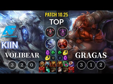 AF Kiin Volibear vs Gragas Top - KR Patch 10.25