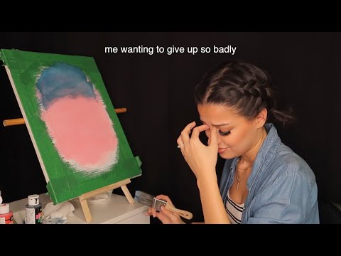 having a mental breakdown while following a Bob Ross video