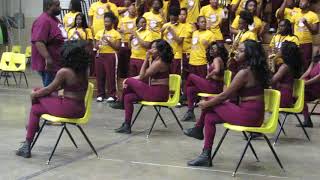 preview picture of video 'Coahoma College Marching Band | Stands Battle At The Greenville Mississippi Holiday Battle Of Bands'