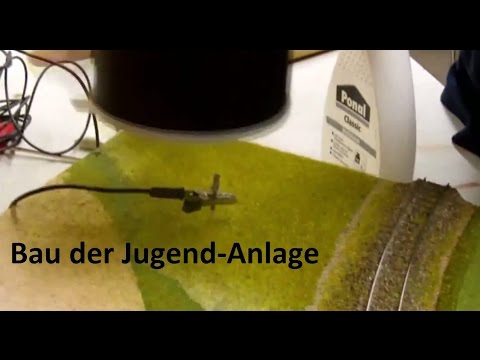Bau einer Märklin H0 Modellbahn "Teil 7" (Bau der Jugend-Anlage) Modul begrasen