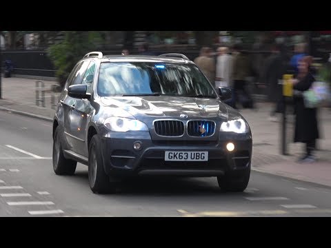 Unmarked London Police cars responding x2 - Ford Mondeo + BMW X5
