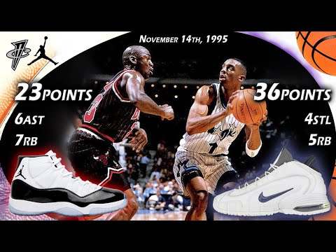 Penny Hardaway VS Michael Jordan Face-off November 14th 1995