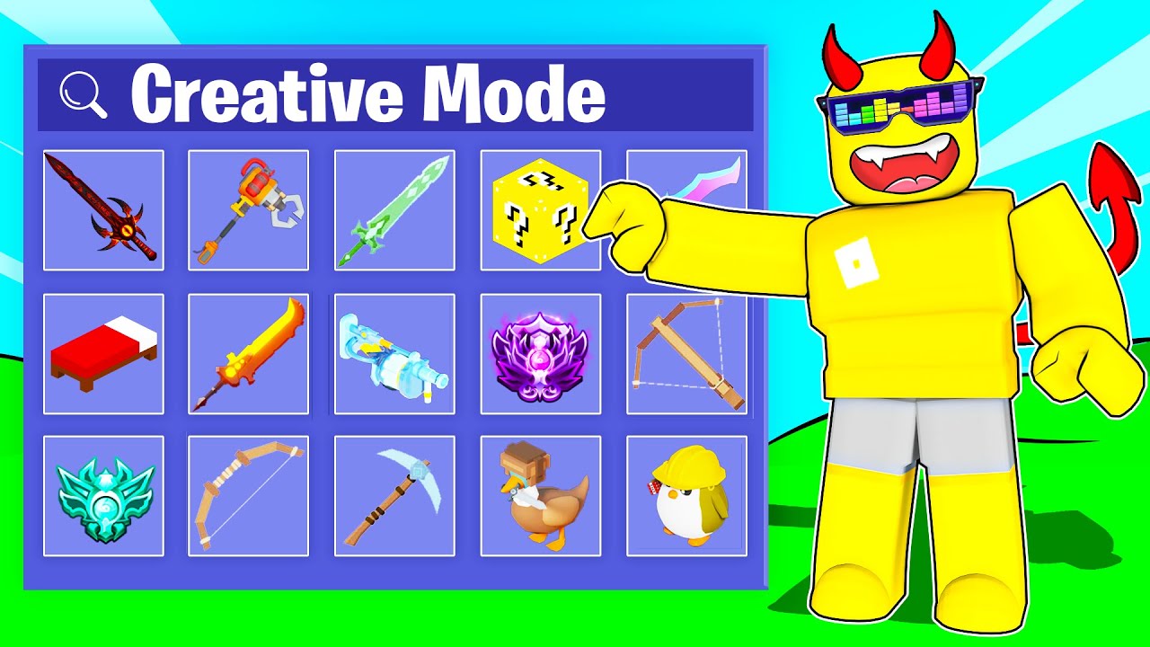 Using Creative Mode to CHEAT in Roblox Bedwars