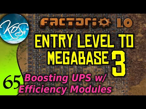 Factorio 1.0 Entry Level to Megabase 3, Ep 65: EFFICIENCY MODULES & DEBUGGING STATIONS - Tutorial