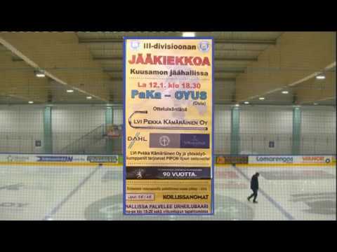 PaKa - OYUS jääkiekko-ottelun 1 ja 2 erä Kuusamossa 12.1.2018.