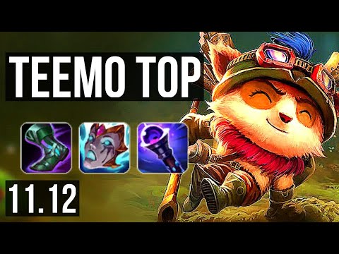 TEEMO vs GANGPLANK (TOP) (DEFEAT) | Rank 1 Teemo, 2.5M mastery, 900+ games | BR Challenger | v11.12
