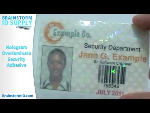Secure W/ Web & Earth ID Card Hologram Overlays For Teslin/PVC - 100 Pack-450544