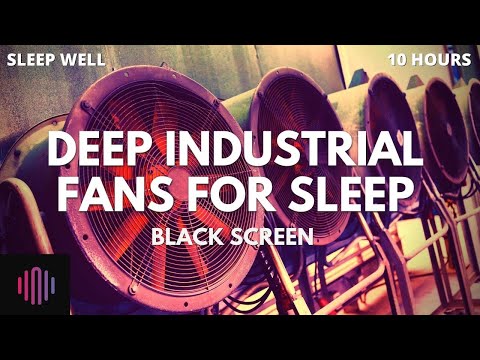 Sleep fan noise  / Epic Industrial fan sound for 10 Hours with black screen