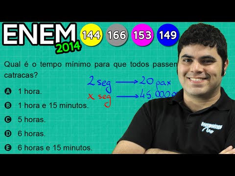 ENEM 2014 Mathematics #14 - Simple Rule of Three and Unit of Time Measurement