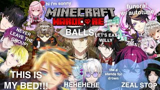 Giga Dramatic & Nonsense Moments in Minecraft Hardcore Collab 🤯💥 Nijisanji EN Funny Highlights