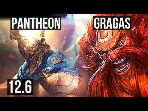 PANTHEON vs GRAGAS (TOP) | 9/2/8, 400+ games, Dominating, Rank 11 Panth | KR Grandmaster | 12.6