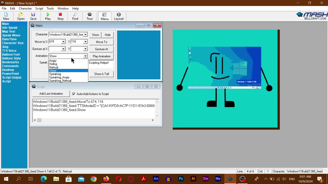 Meet Windows 11 Build 21380 (A character by me!)