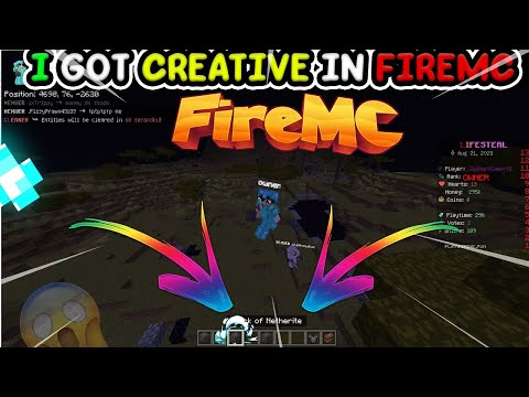 I Got Creative In Fire Mc @PSD1 || How To Get Creative Mode in Minecraft Server || FireMc New Glitch