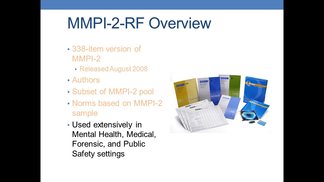 MMPI-2-RF Basic Overview