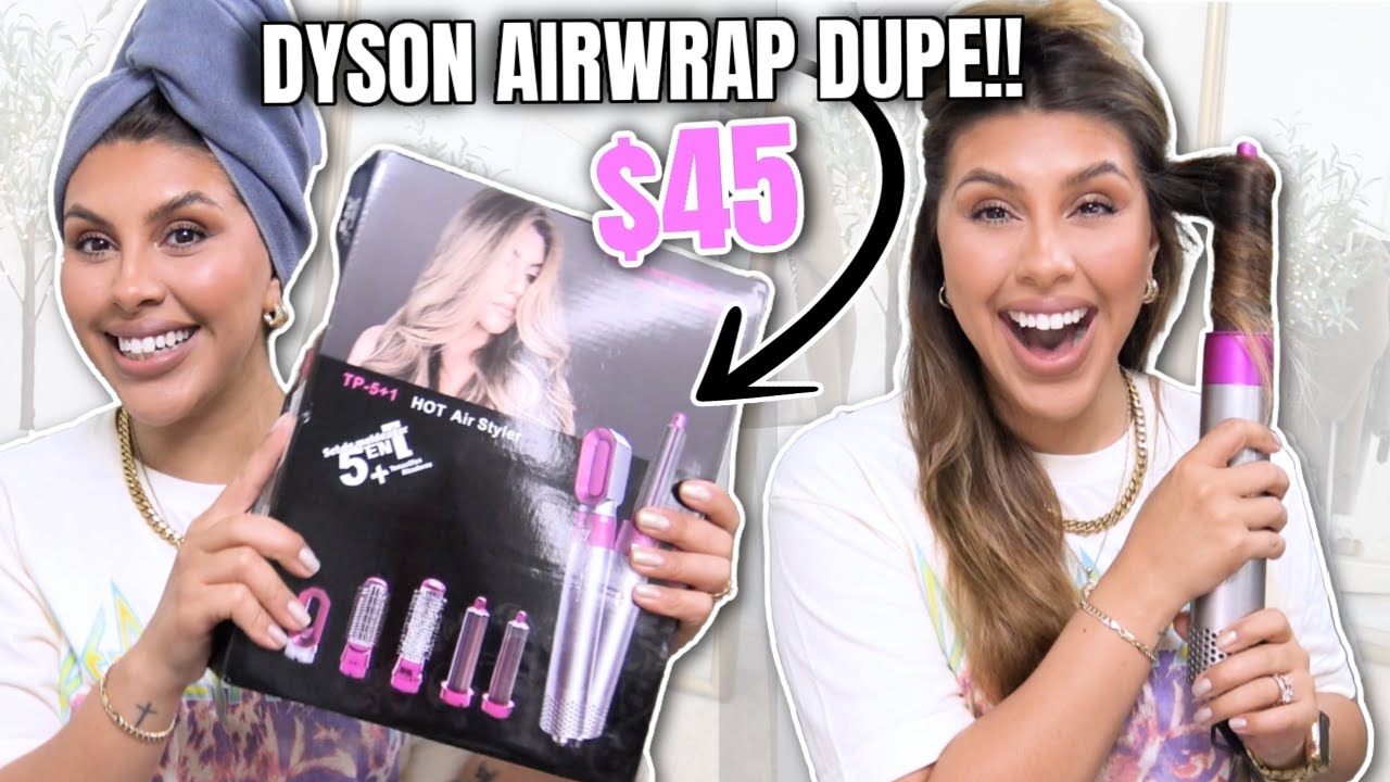 OMG! 🤯 DOES IT WORK! DOES IT LAST! DYSON AIR WRAP DUPE FIRST IMPRESSION & 6 HOUR WEAR TEST!