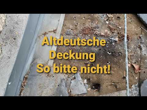 Altdeutsche Deckung - So bitte nicht!  Wasserabweiser fehlt - Wasser dringt ein - Thüringer Schiefer