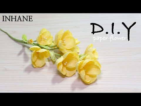 how to make evening primrose paper flower bush tutorial steps