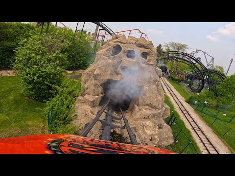 On-ride point of view of Demon