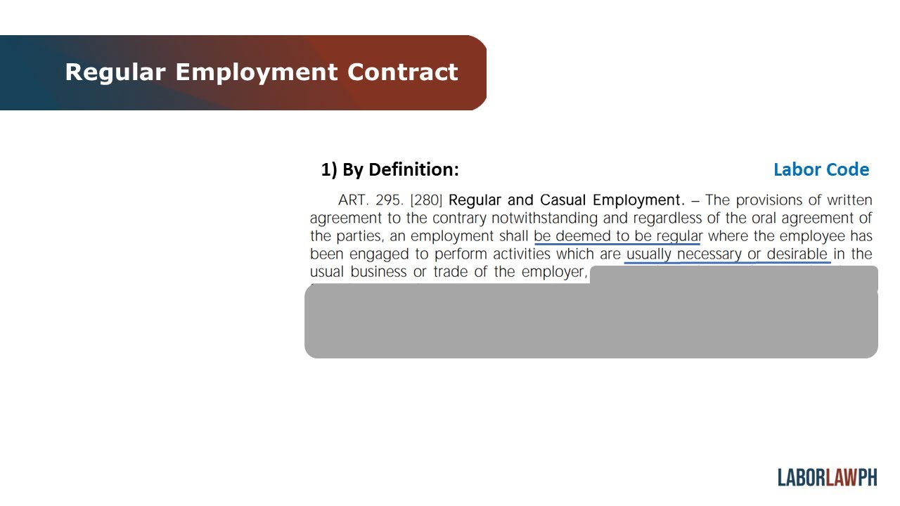 EC7 Regular Employment Contracts