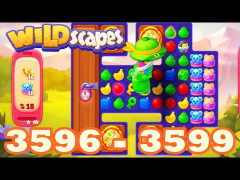 Wildscapes Level 3596 - 3599 HD Walkthrough 3 match puzzle | android | 3592 | 3593 | 3594 | IOS