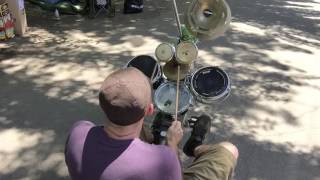 Jamie Janover on his Drum-Trike 