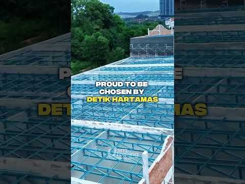 A completed steel roof truss project in Austin, executed with precision and structural integrity.