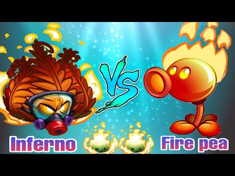 PVZ2 | Fire Peashooter VS Inferno | Plant vs zombie 2 hack | Fire Pea PVZ2