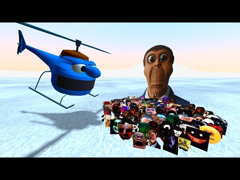 Obunga Nicos nexbots vs Funny Transport [Snow Field] (Part 11) Garry's Mod