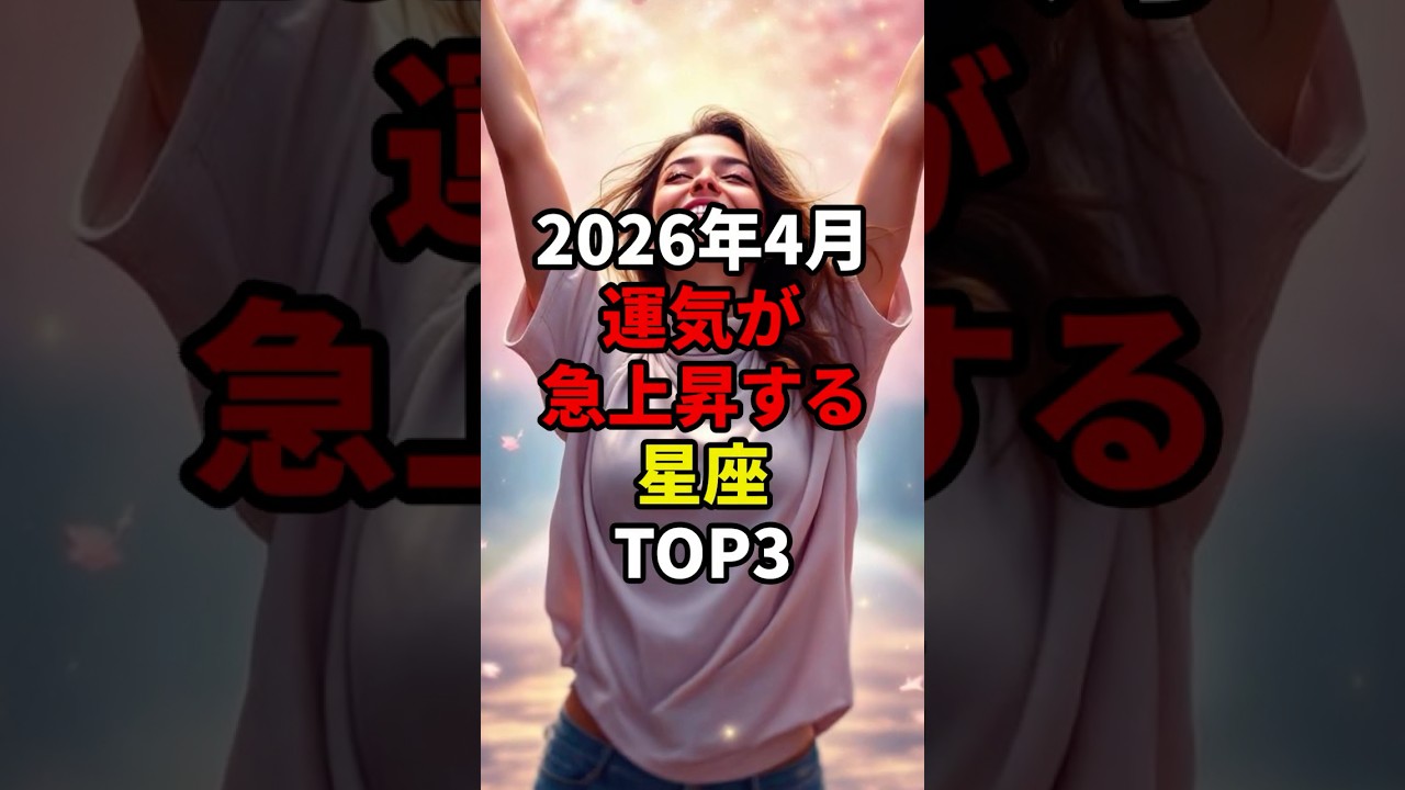 2026年4月運気が急上昇する星座TOP3　#スピリチュアル #星座 #運勢