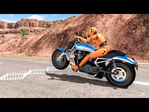Spike Strip High Speed Car Crashes # 32 - BeamNG DRIVE | SmashChan