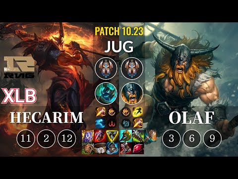 RNG XLB Hecarim vs Olaf Jungle - KR Patch 10.23