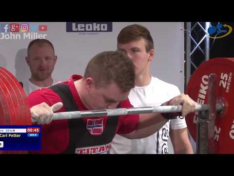 Carl Petter Sommerseth – 860 kg, 5. Platz 120 kg – Europäische Klassische Meisterschaften 2018