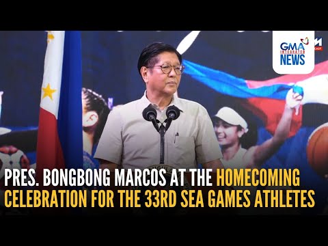Pres. Bongbong Marcos at the homecoming celebration for the 33rd SEA... | GMA Integrated News