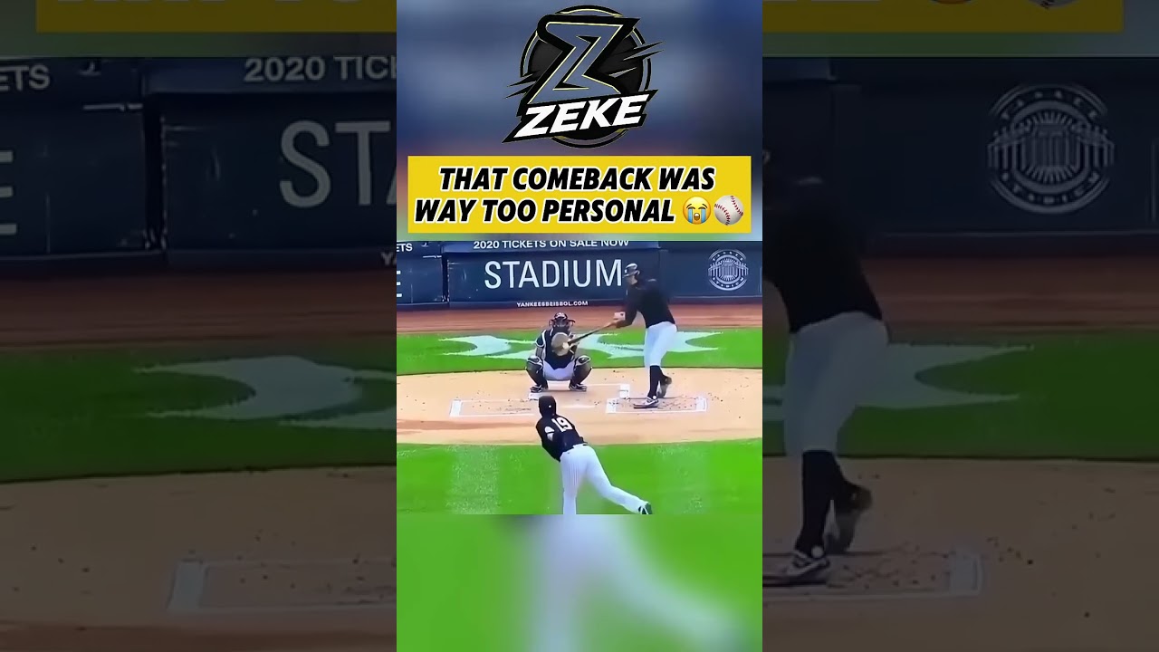 Bro got hit by his own pitch???? #baseball #zeke #sports