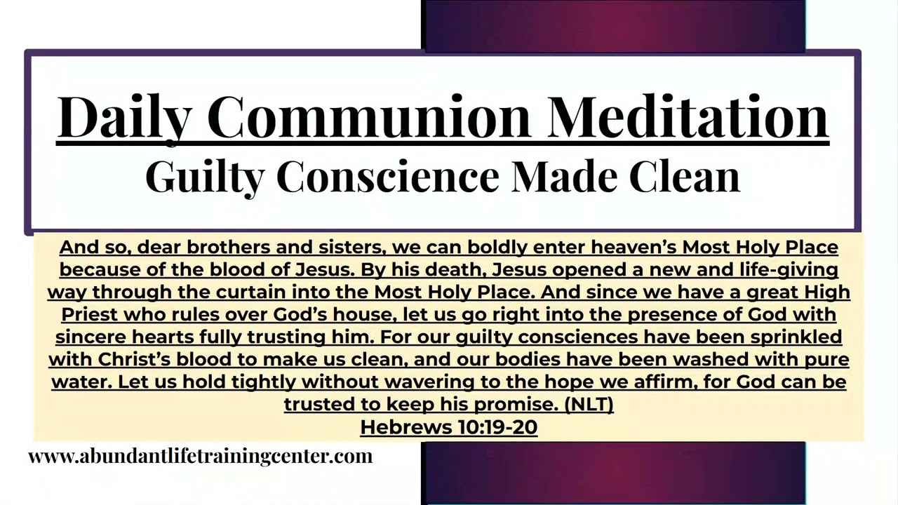 Guilty Conscience Made Clean