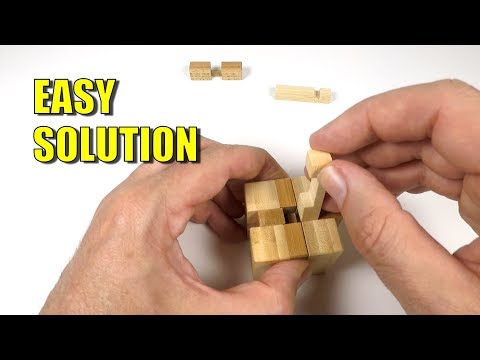Wooden Burr Puzzle Cube Solution - 12 Piece Cube Puzzle